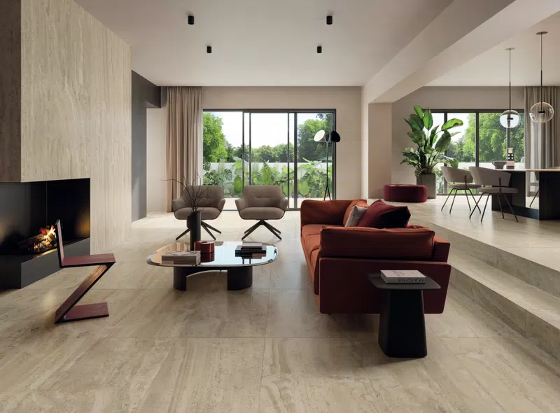 NAVONA HONEY VEIN 160X320, 60X120 + MATERIA TRAVERTINO NAVONA 160X320 12 MM +X20 HONEY VEIN 60X90 20 MM
