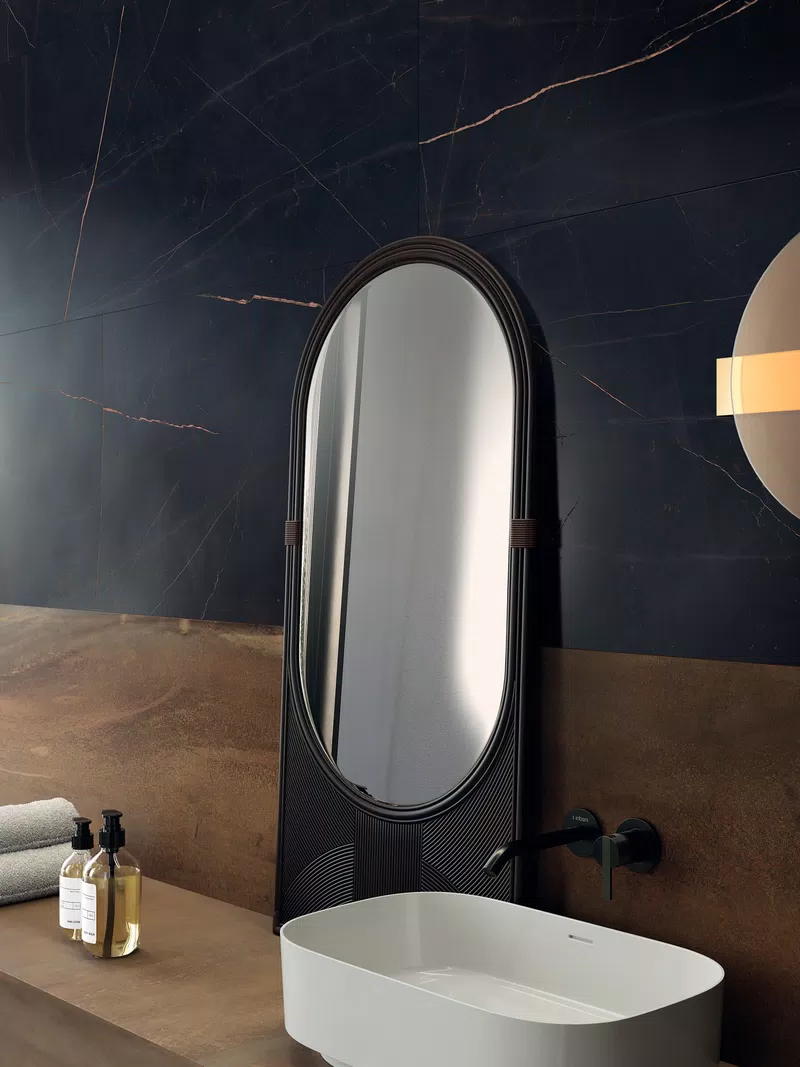 INTERNO 9 RUST 60X120+120X280+SENSI 900 PRECIOUS BLACK ANT.3D R.60X120