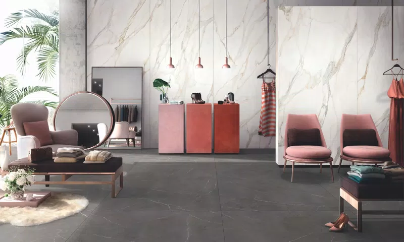 D_02 LA MARMOTECA CALACATTA ELEGANCE SOFT 120X280 + GREY STONE NAT 120X120