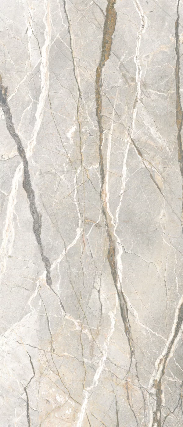 Carreau Gris Supreme Hedonism, effet marbre, 120x280, finition Lux 3D.