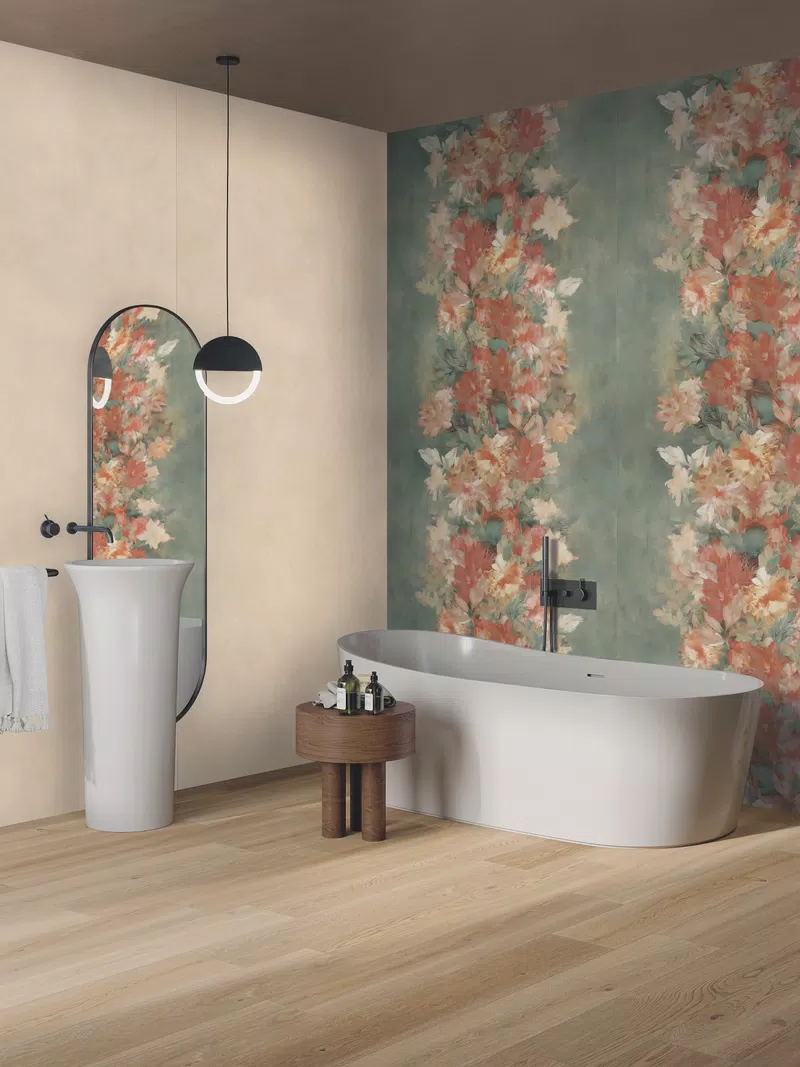 WIDE&STYLE PEONIES 120X280+14ORAIT.ALTEREGO CREAM 120X280+POETRY WOOD GOLD 20X120