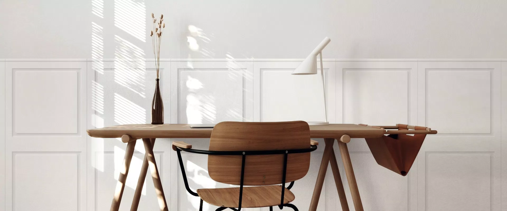 Boiserie collection by ABK: solid color-effect tiles in black, white, beige tones.