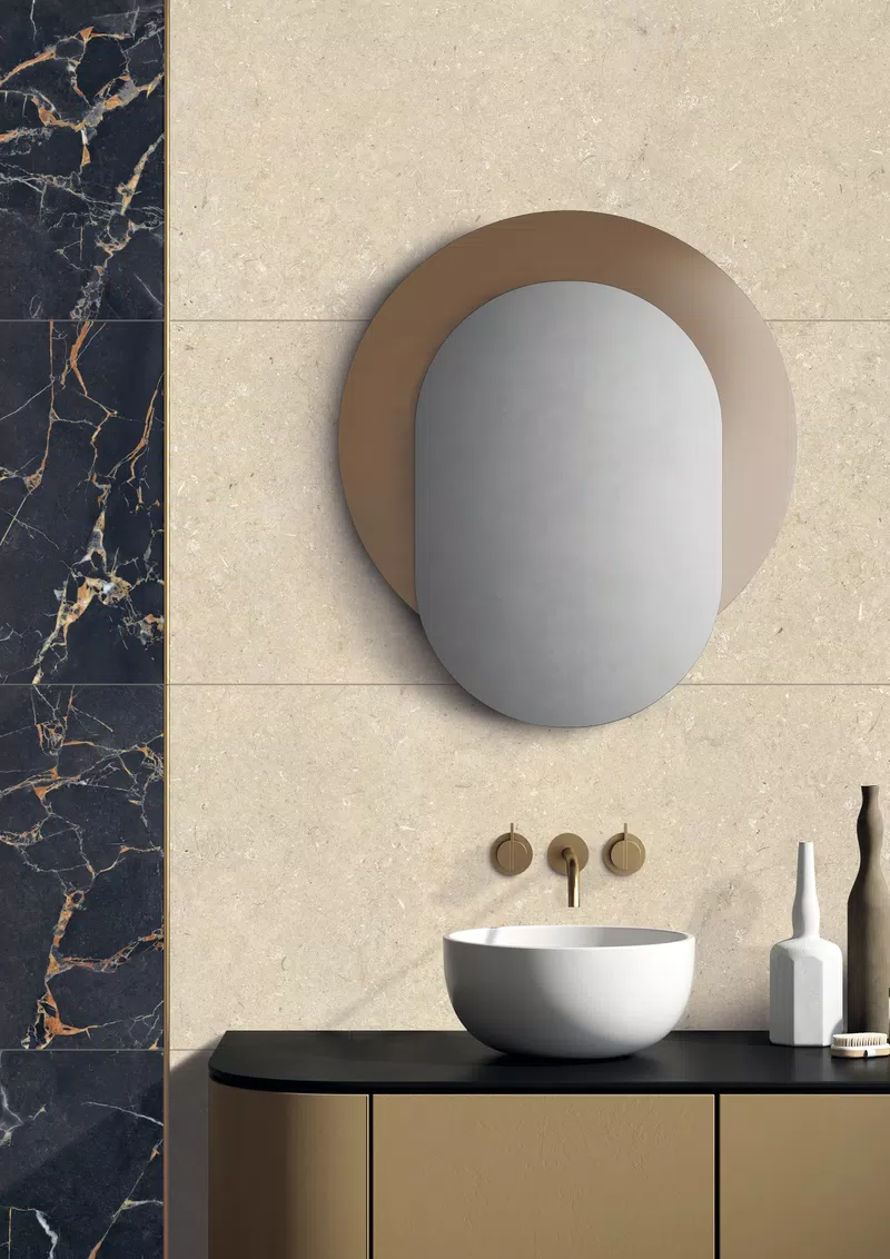 SENSI SIGNORIA PORT GOLD NAT 60X120+POETRY STONE TRANI BEIGE 60X120