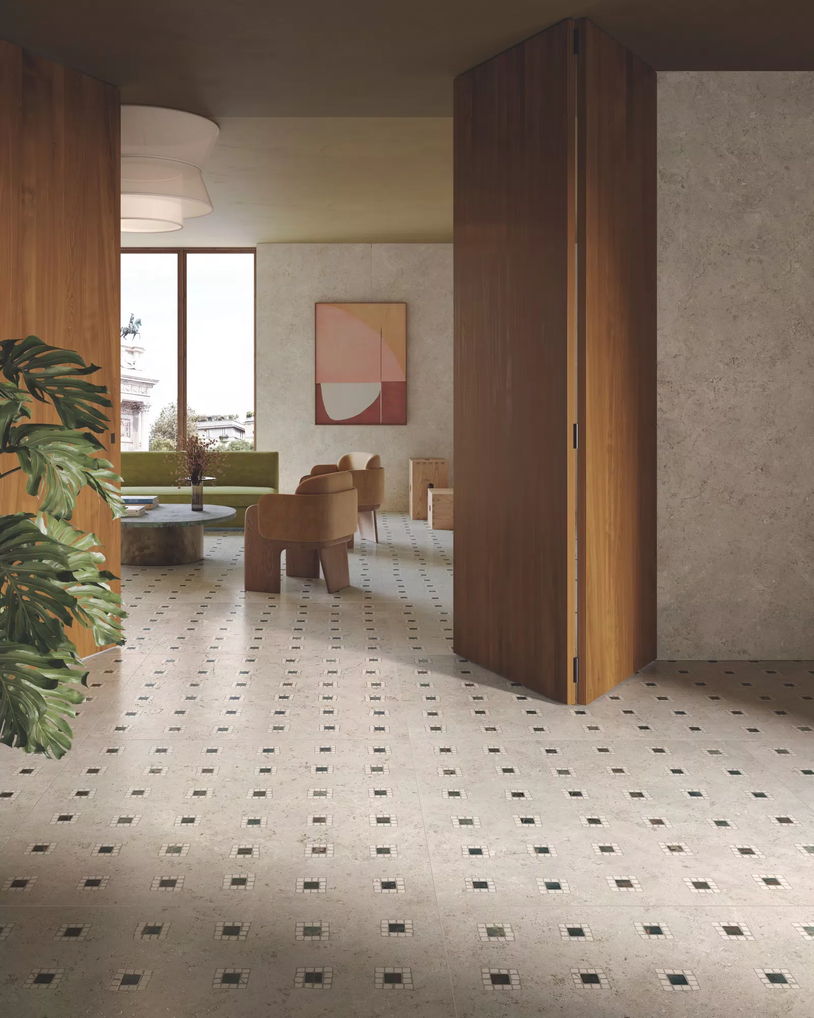 Collection Orosei par Gardenia&Ariana : carreaux effet pierre dans les tons beige, blanc.