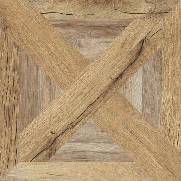 Carreau Multicolore Nordik Wood, effet bois, 60x60, finition Naturel.