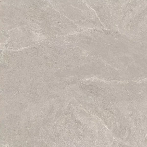 Stone-effect Grey tile from the Falaise collection by Gardenia&Ariana, size 120x120, Natural finish, Rettificato edges.