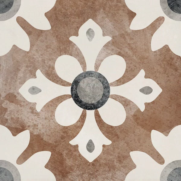 Play Play Classic Cotto tile by ABK in multicolour, Natural finish, 20x20, 8.5 mm thickness.