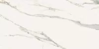Sensi Signoria Calacatta Michelangelo tile by ABK in white, Lux finish, 60x120, 8.5 mm thickness.