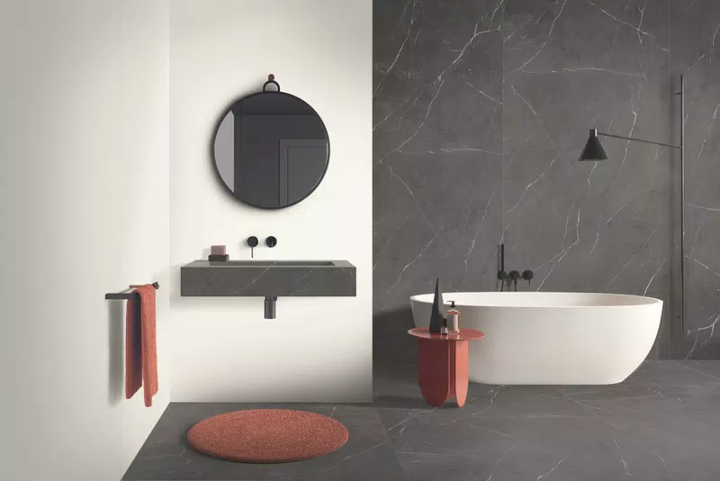 K_01 LA MARMOTECA GREY STONE SOFT 120X280 + CHROME WHITE SOFT 120X280