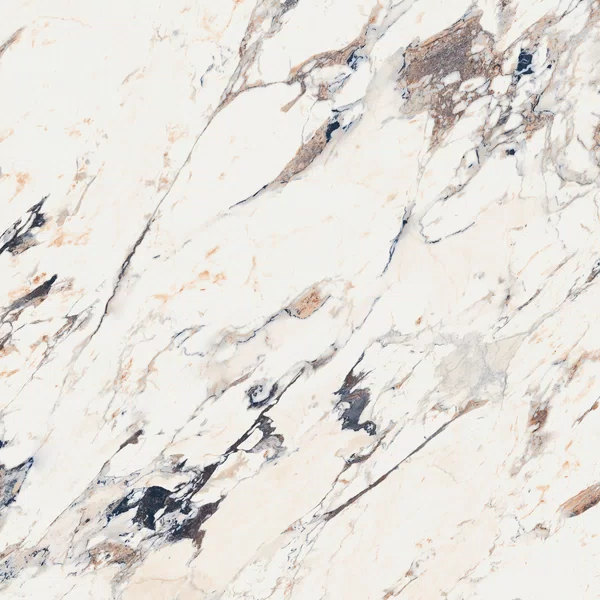 Marble-effect White tile from the Sensi Up collection by ABK, size 120x120, Lux finish, Rettificato edges.