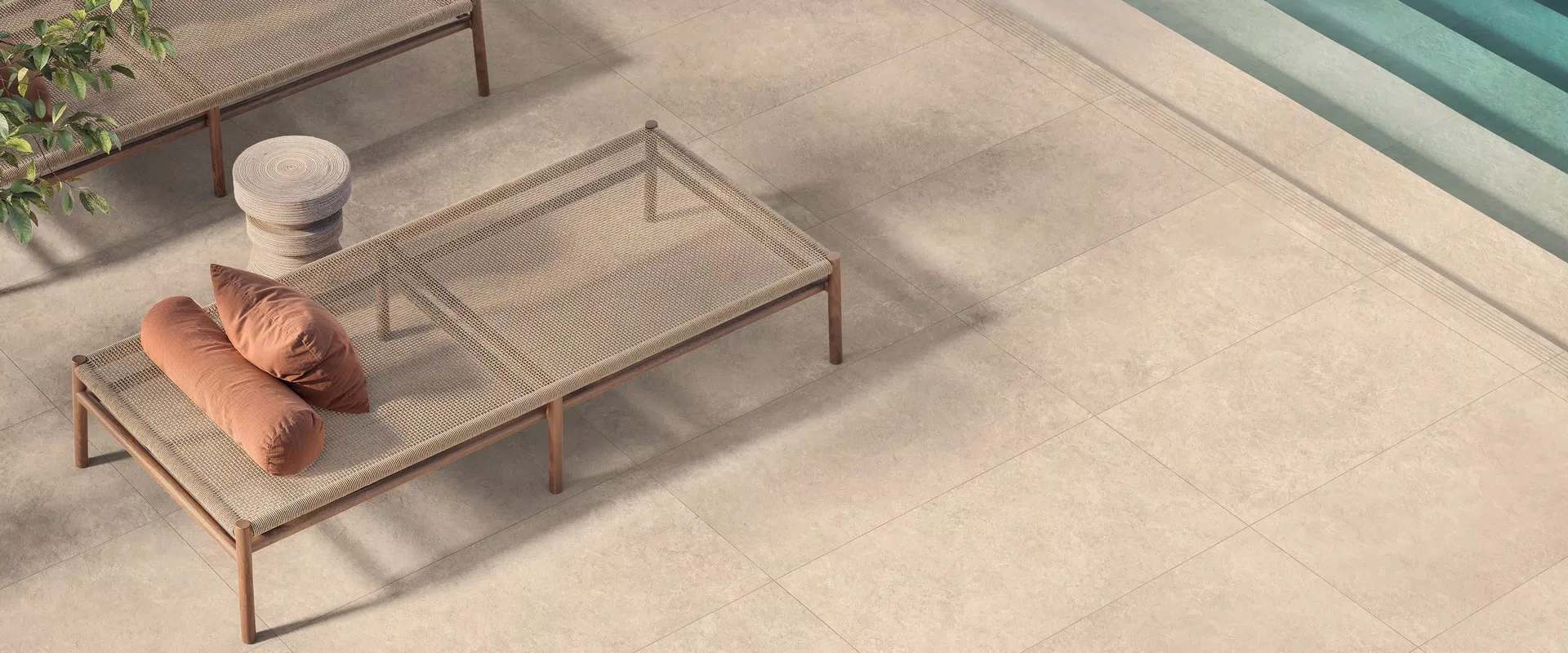 Töne Beige, Grau, Weiß für die Keramikfliesen der Kollektion X20 von Flaviker.