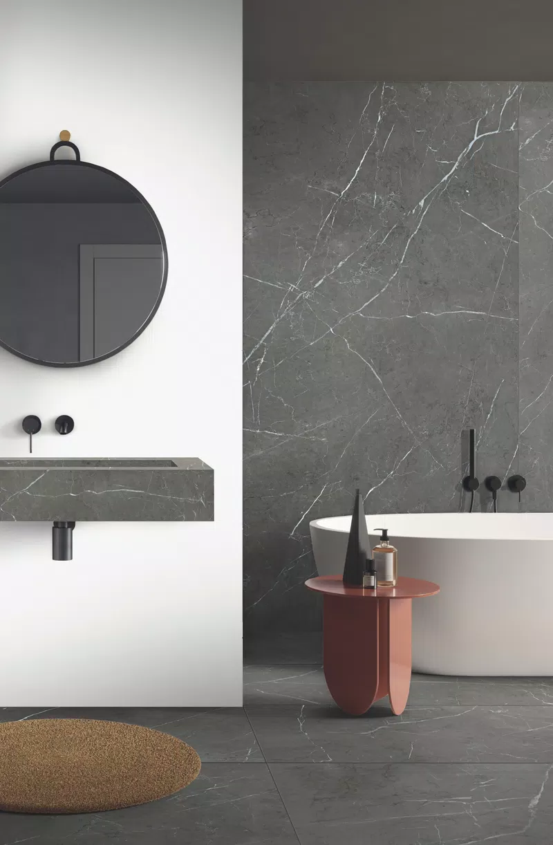 K_01A LA MARMOTECA GREY STONE SOFT 120X280 + CHROME WHITE SOFT 120X280