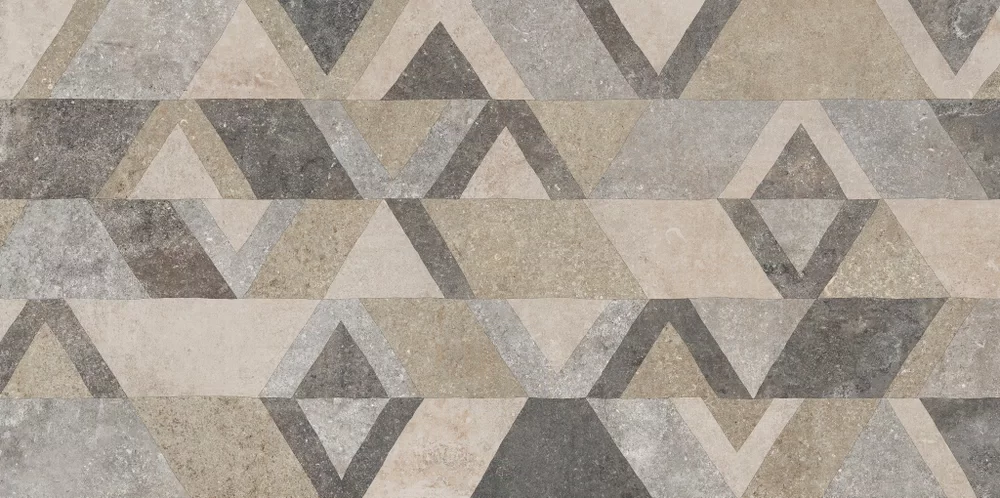 Piastrella Re_Tour Decoro Mix di Flaviker in multicolore, finitura Naturale, 60x120, spessore 8.5 mm.