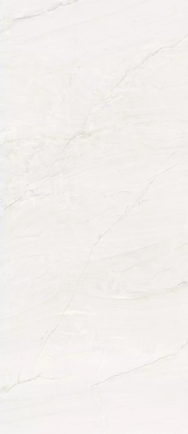 Piastrella effetto marmo Bianco della collezione Sensi White di ABK, formato 120x280, finitura Soft, bordo Rettificato.