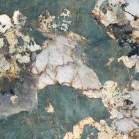 Green La Marmoteca tile, marble effect, 120x120, Lux finish.