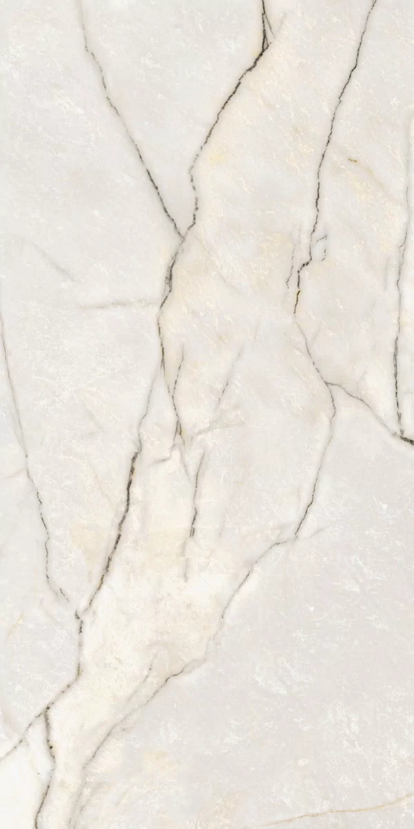 Marble-effect White tile from the Epoque 2.0 collection by Gardenia&Ariana, size 60x120, Antique 3D finish, Rettificato edges.