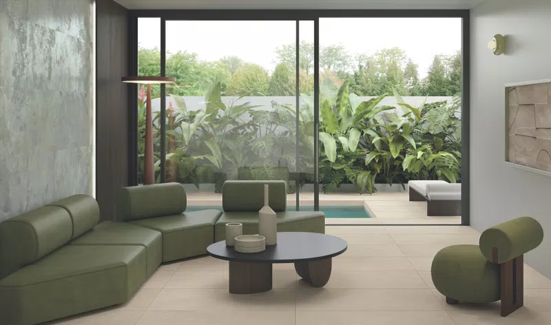 A_01 CAMOUFLAGE ECRU BETON PTECH 60X120 + GREEN VERNIS NAT 60X120 + PLEIN AIR CAMOUFLAGE ECRU BETON R11 60X120