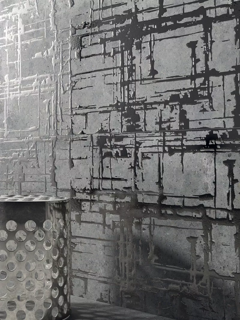 20 POETRY STONE PIRENEI GREY 60X60+DEC. METAL GREY 60X120