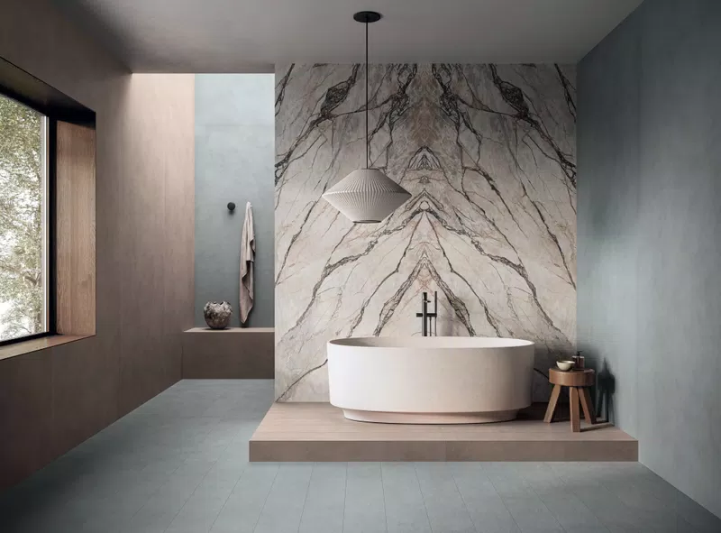 I_03 PALETTE CONCRETE 120X280+CONCRETE 20X120+BARK 120X280+SUPREME HEDONISM QUARZITE SKY SOFT3D 120X280
