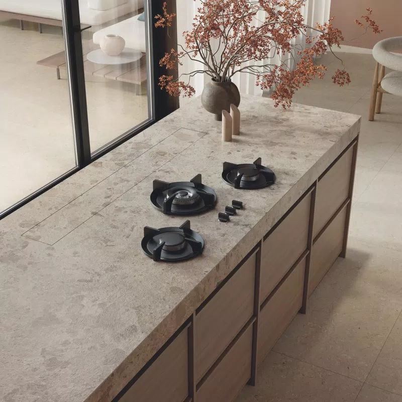 ABKSTONE AMBROSIA BOCC + ABK POETRY STONE TRANI BEIGE 60X120 + OUT2.0 TRANI BEIGE R11 60X120